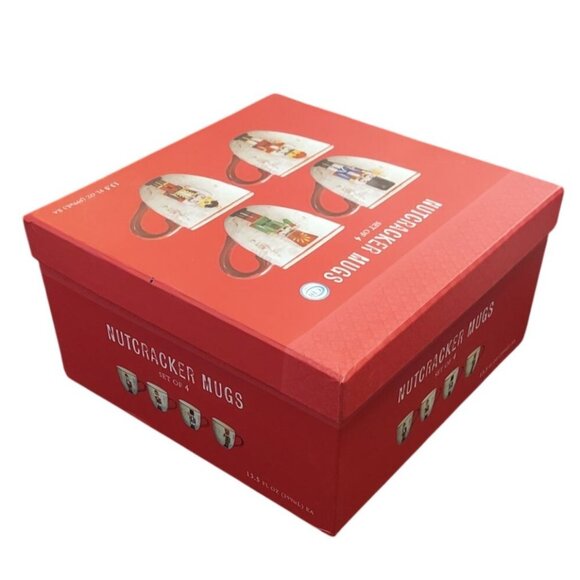 Nutcracker Mugs World Market Set Of 4 Christmas Holiday Coffee Cups 13.5 Oz - Picture 10 of 11